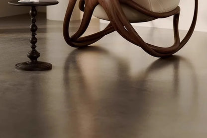Italian leather sofa, solid wood black walnut balcony, leisure lounge chair, living room rocking chair