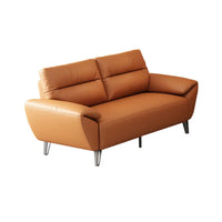 Simple modern business, light luxury leather three-person sofa
