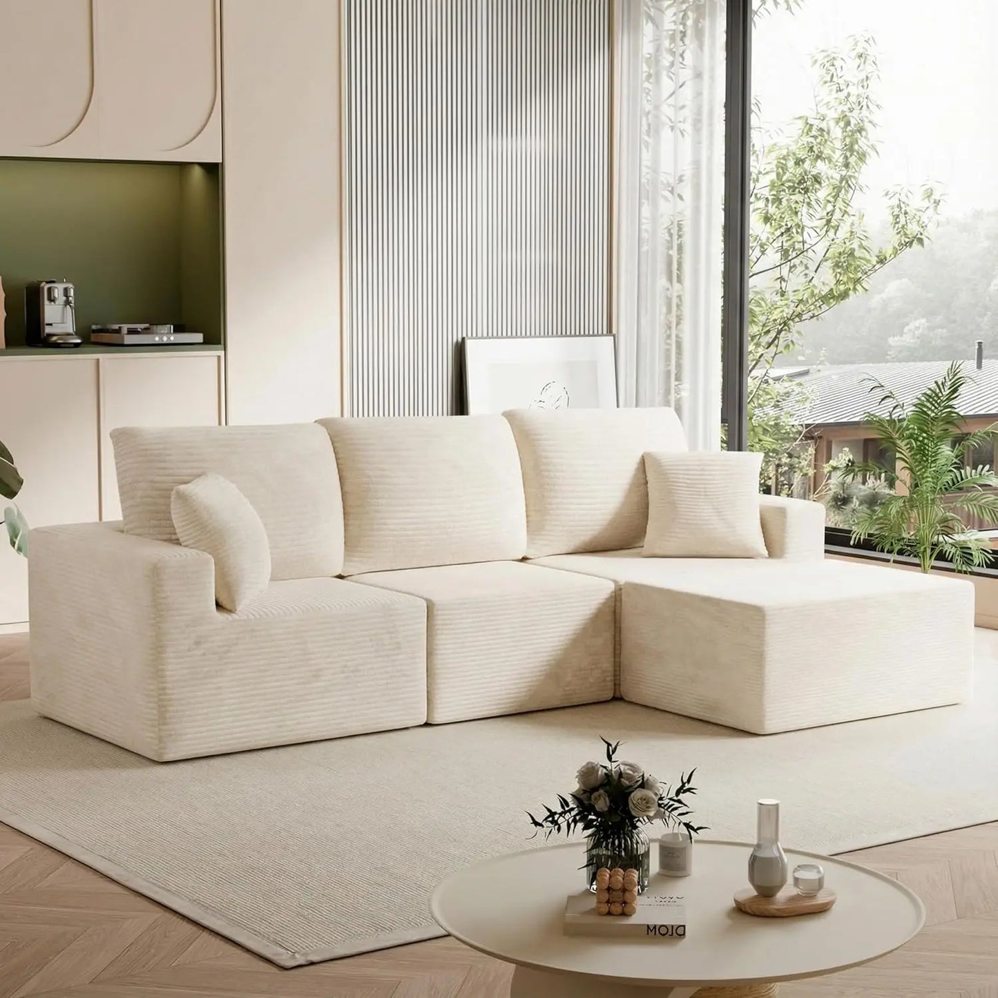 Grey L Shaped Sectional Sofa Deep Seat Cloud Modular Upholstered Living Room Furniture Custom