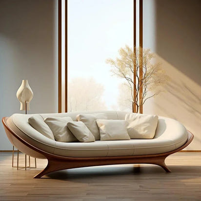 a3813  New Chinese-style solid wood sofa living room modern simple small apartment leather recliner sofa lazy chair