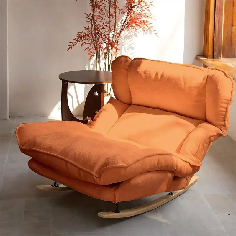 Lazy sofa single sofa rocking chair reclining chair balcony casual rocking chair can sit or lie down