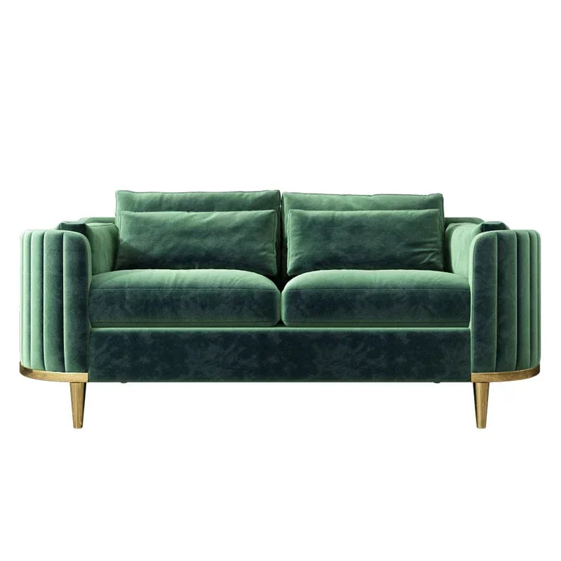 Hot Luxury Sofa Living Room Furniture Curved Dresser Home Lounge Sofa Sets Italian Modern Fabric Velvet Sofa Set Furniture