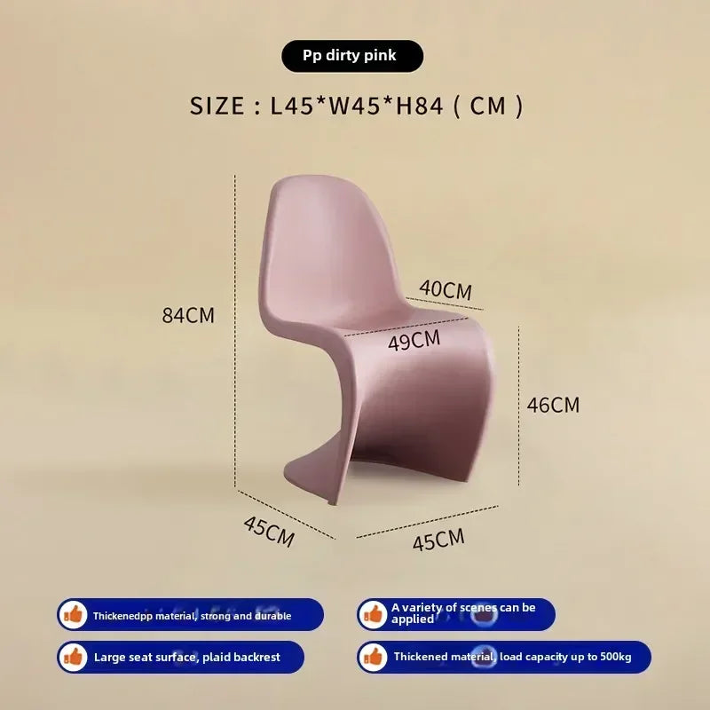 Dining chair transparent plastic chair Nordic home simple modern back chair makeup stool