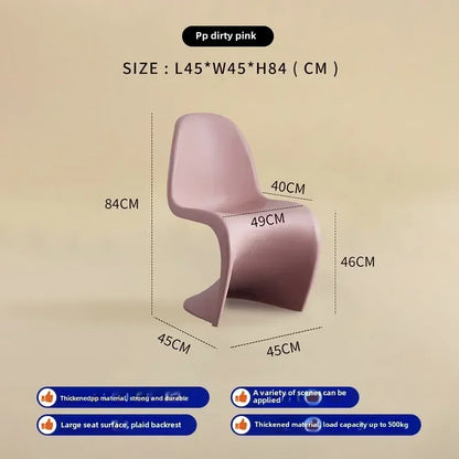 Dining chair transparent plastic chair Nordic home simple modern back chair makeup stool
