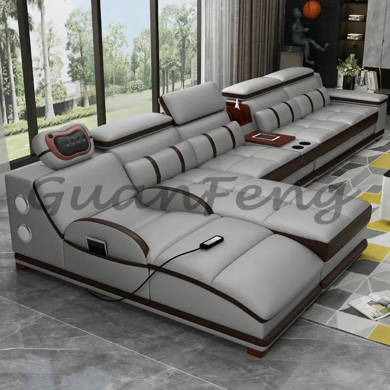 Hot Sale Modern Storage Luxury Micro Fabric Leather Reclining Leather Folding Multi Purposes Living Room Sofa