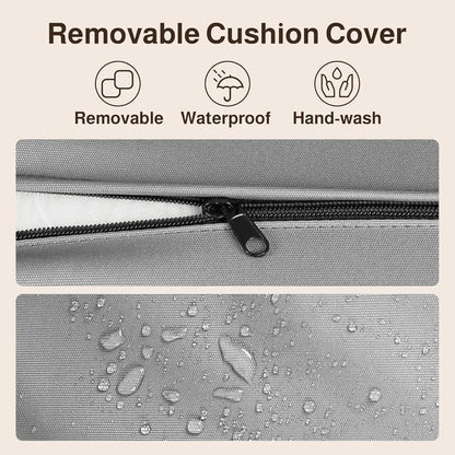 4 Piece Outdoor Patio Furniture Set, Wicker Patio Furniture with Glass Coffee Table, Rocking Wicker Bistro Set, for Backyard-HOT