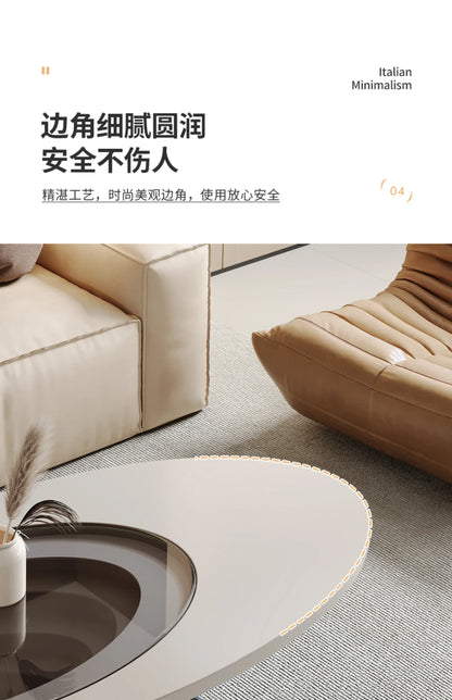 Round Designer Coffee Table Books Nordic Aesthetic Unique Coffee Table Glass Living Room Modern Mesa Auxiliar Salon Furniture