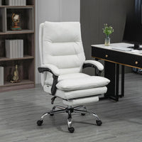 Microfibre Executive Massage Office Chair, Computer Desk Chair, Heated Reclining Chair with Footrest, Customized