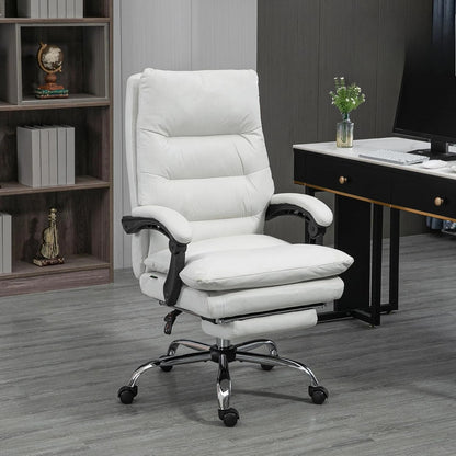 Microfibre Executive Massage Office Chair, Computer Desk Chair, Heated Reclining Chair with Footrest, Customized