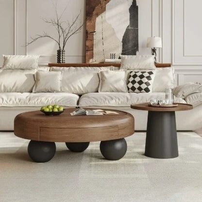 Ornaments Wood Coffee Table Luxury Mechanism Premium Oval Coffee Tables Modern Nordic Mesas De Centro Para Sala Home Furniture