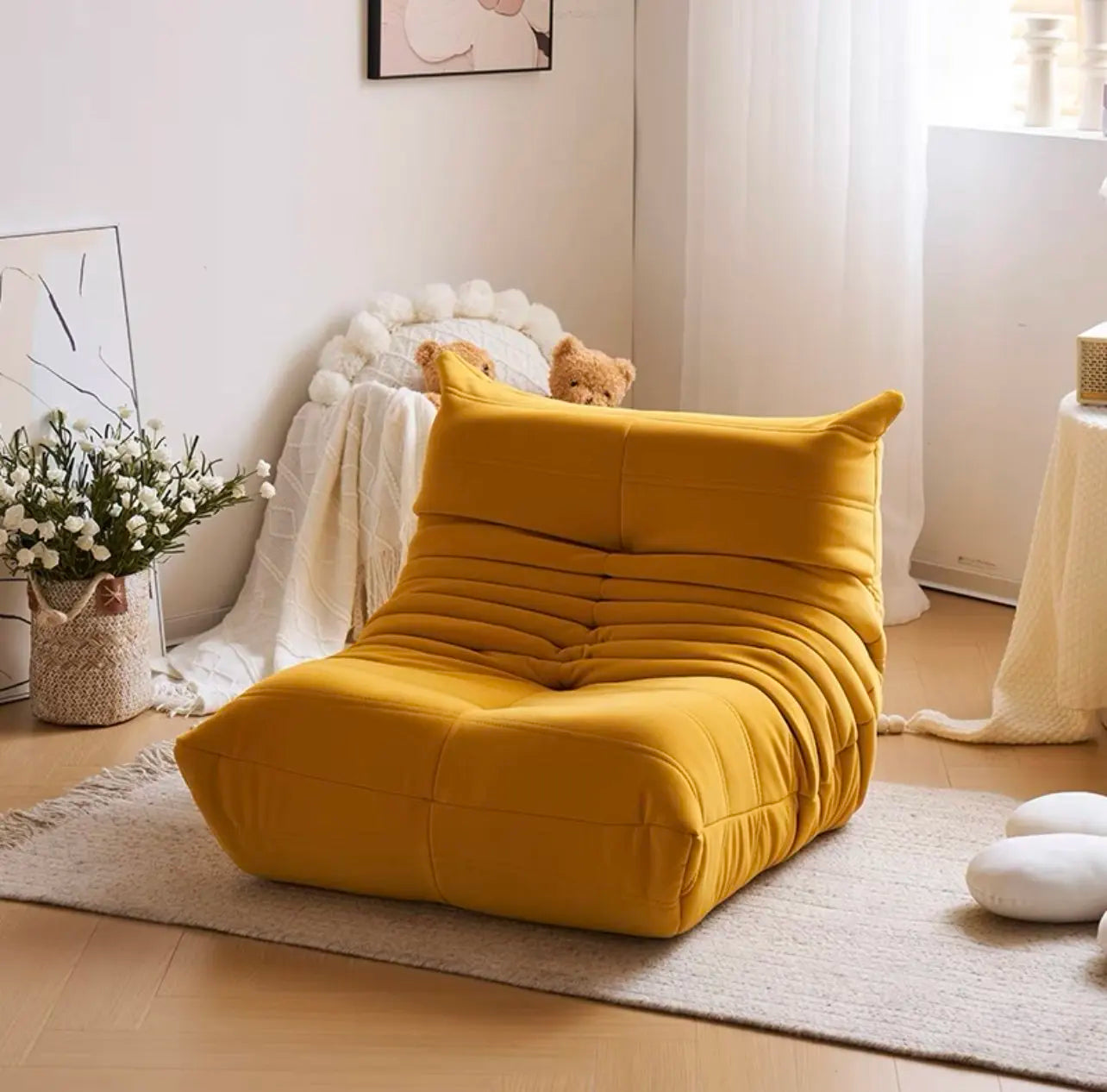 Lazy sofa bean bag balcony bedroom living room caterpillar lazy sofa reclining single sofa super comfortable