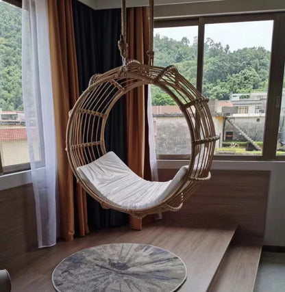 Interior and exterior swings for household balcony hammock outdoor imitation rattan chair round cradle chair hanging chair