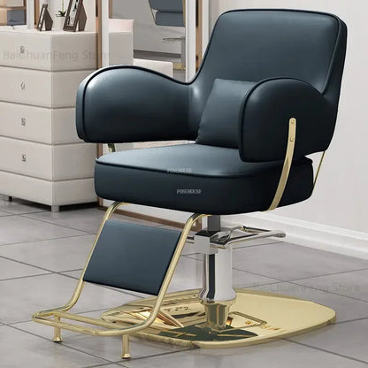 Beauty Salon Chair professional Hairdressing Chairs Stainless Steel Barber Chairs Modern Salon Furniture simple Lift Swivel Seat