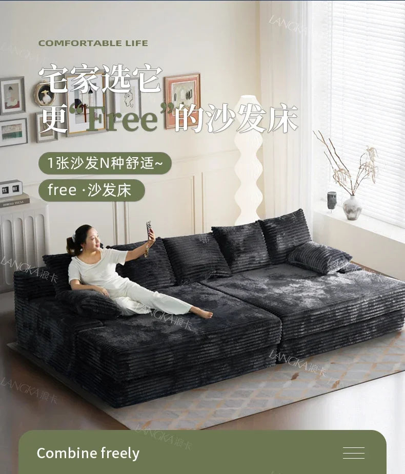 Bed Luxury European Sofa Armrest Adults Villa Floor Vacuum Compressed Couch Living Room Recliner Divano Sottovuoto Furniture