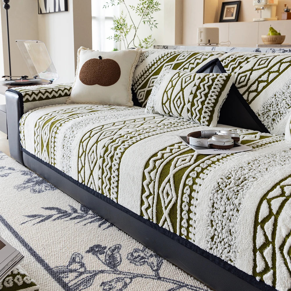 Protector Couch Cover for Sofa for Winter Fur-covered sofa cushion Pet Friendly Anti-slip Sofa Covers for living room