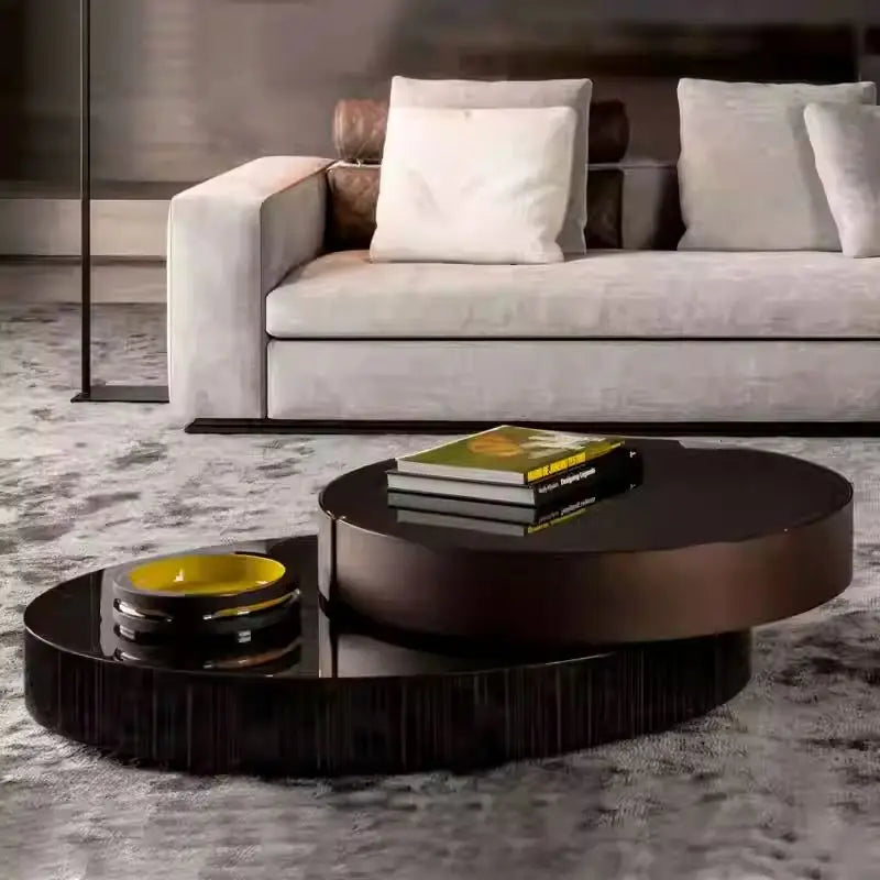 Italian Luxury Rotating Coffee Tables Modern Minimalist Living Room Extension Coffee Table Creative Design Home Furniture FYCT