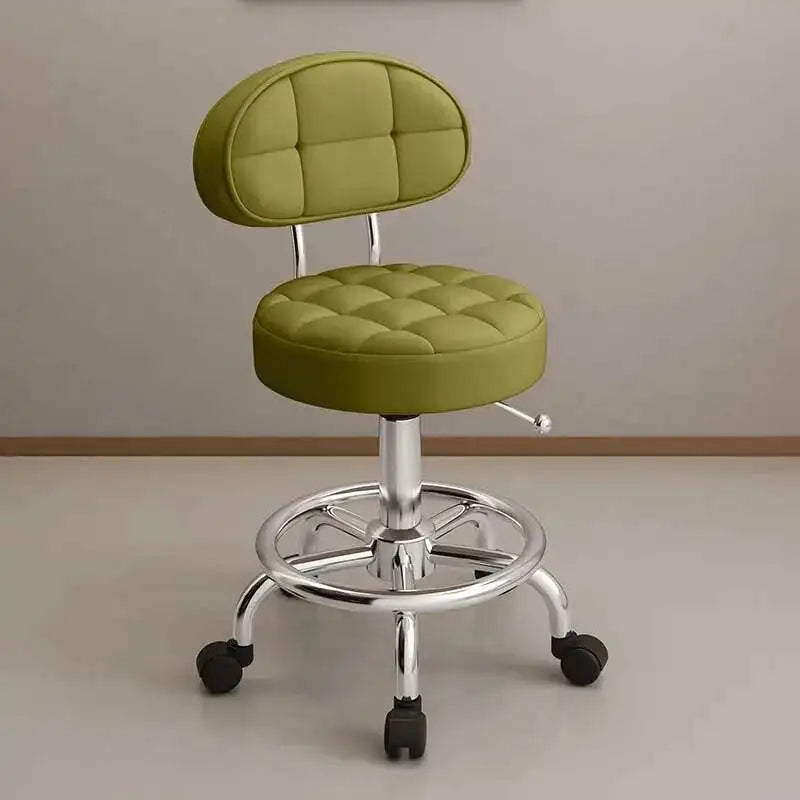 Aesthetic Hairdressing Chair Backrest Simple Rolling Rotating Barber Chair Portable Mocho Cadeira Barber Equipment MQ50BC