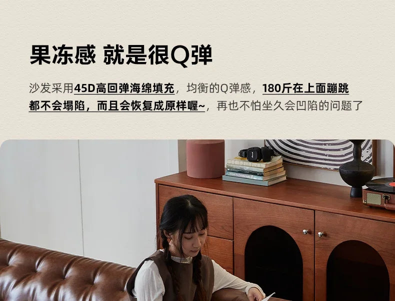 The original bean bag sofa, American retro style, oil wax leather, large sitting, deep, second-hand, first-hand leather, cowhide