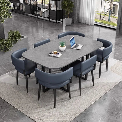 Minimalist   Marble Top Dinning Table 6 Seater Modern Restaurant Home Dining Room And Chairs Sets