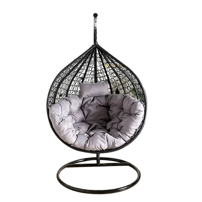 Factory Cheap Custom Fashion Outdoor Furniture Garden Modern Hammock Patio Swing Balcony Chair Woven Rattan Egg Chair With Stand