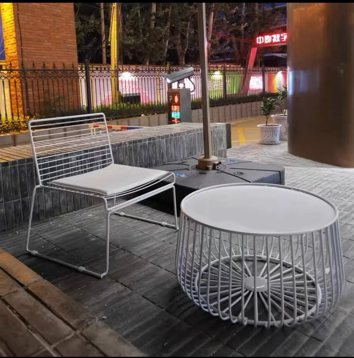 Nordic Courtyard Garden Chair Leisure Simple Combination Terrace Garden Chair Coffee Table Aluminum Furniture Садовый Стул MHHYY
