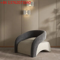 Single sofa leisure chair living room light luxury curved balcony chair small apartment tiger chair minimalist