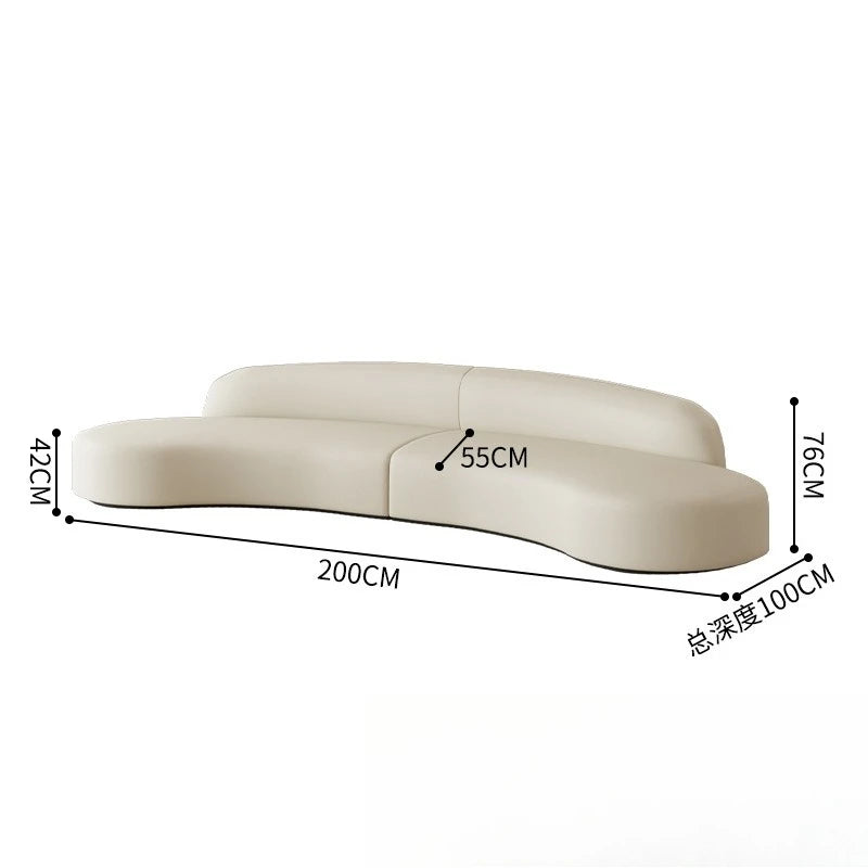 Nordic Fabric Sofa Office Business Reception Sofa Coffee Table Combination Beauty Salon Negotiation Leather Sofa