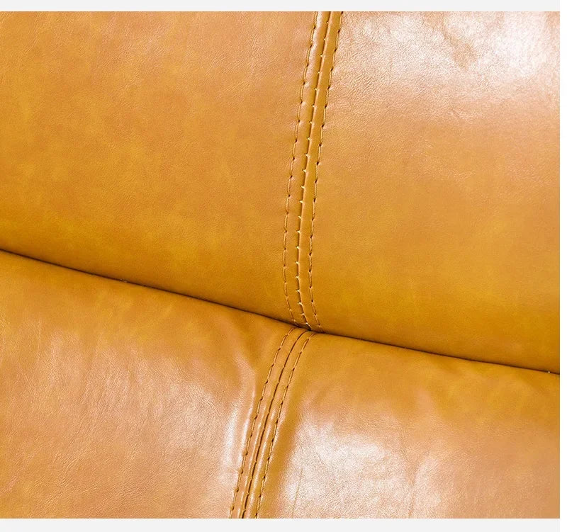 U-BEST European home bedroom leather stainless steel furniture lazy upholstered accent chair Imola chair recliner chair