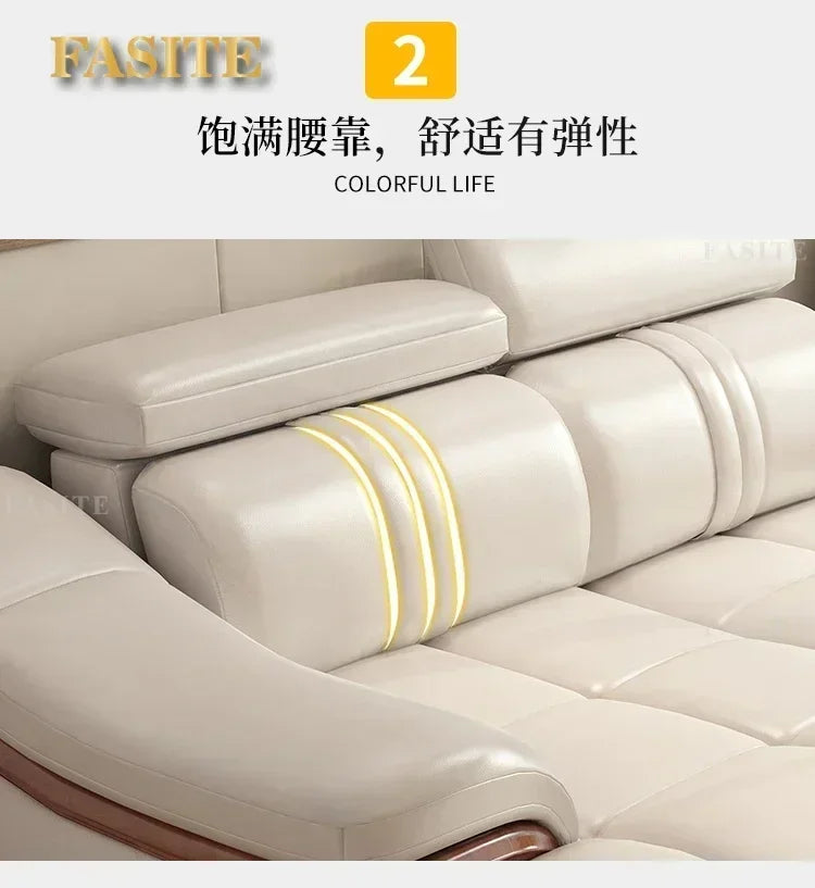 Premium Top Notch Long Lasting Genuine Leather Sofa Cowhide Top Layer, Large And Small Unit, Living