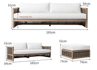 Outdoor villa courtyard sofa high-end teak sofa furniture combination hotel homestay waterproof