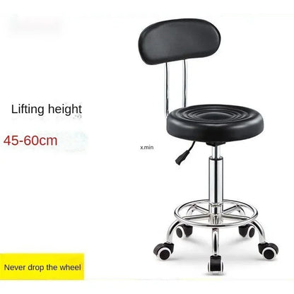 Beauty Stool,Hair Salon,Rotating Lift,Hair Salon Chair,Pulley,Nail Art, Hair Cutting, Round Stool, Exclusively for Beauty Salons