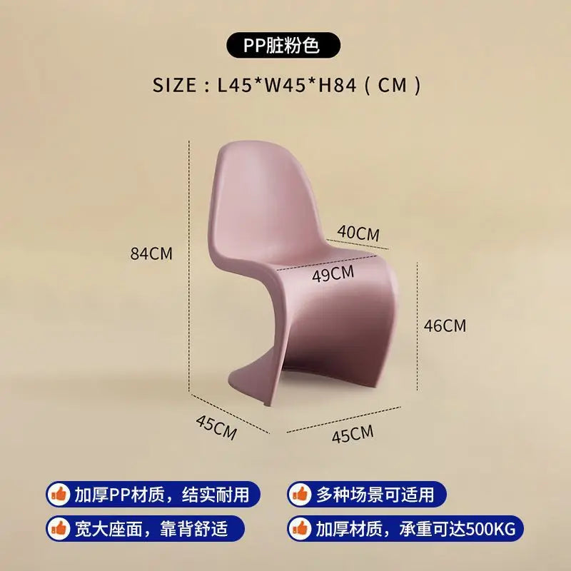 Nordic Home Modern Dining Chair Ins Simple Chair Negotiation Internet Celebrity Plastic Back Pan Dong Chair Makeup Stool
