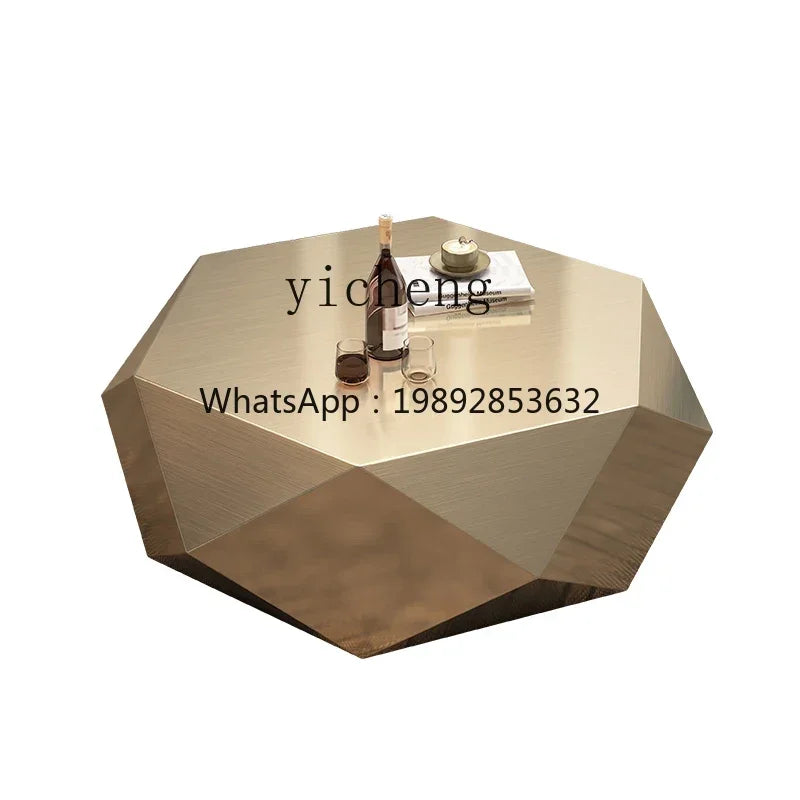 C1 gold diamond coffee table modern simple special-shaped light luxury living room home