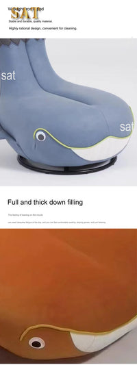 New Creative rotating single person Modern Cartoon Animal Design Living Room Lazy Sofa Chair A