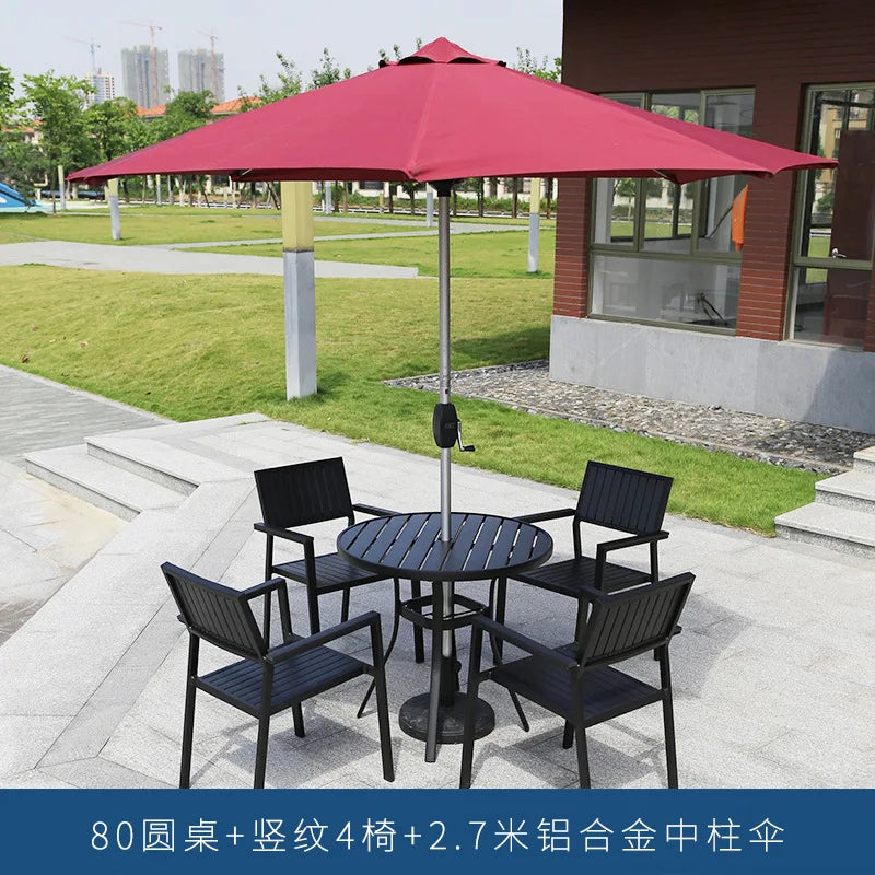 Outdoor parasol, villa cafe, milk tea shop, open-air dining bar, central column umbrella