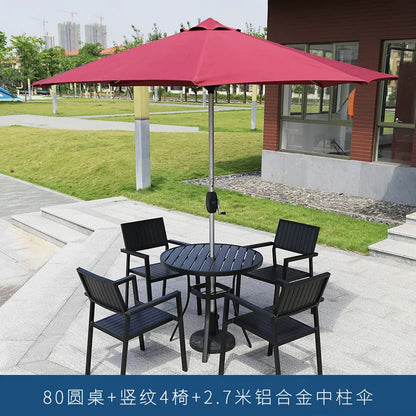 Outdoor parasol, villa cafe, milk tea shop, open-air dining bar, central column umbrella