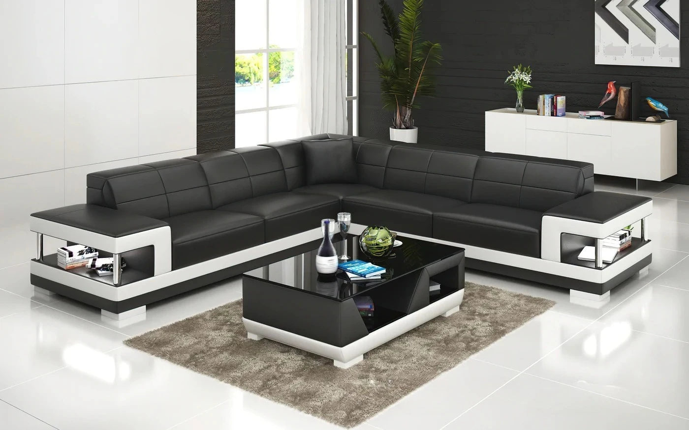 Nordic new creative leather sofa first layer cowhide modern living room sofa
