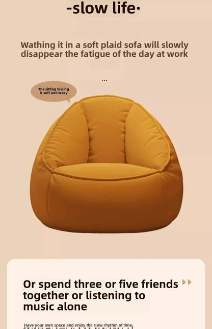 Bean Bag Lazy Corduroy Comfortable Sofa Single Bed Tatami Bedroom Balcony Casual Lightweight Small Sofa Living Room 2025 New