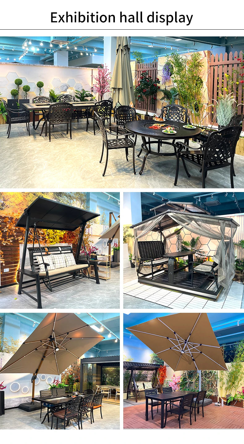 Factory Wholesale Good Quality Modern Wpc Patio Table And Chairs Set Talking Dining Furniture