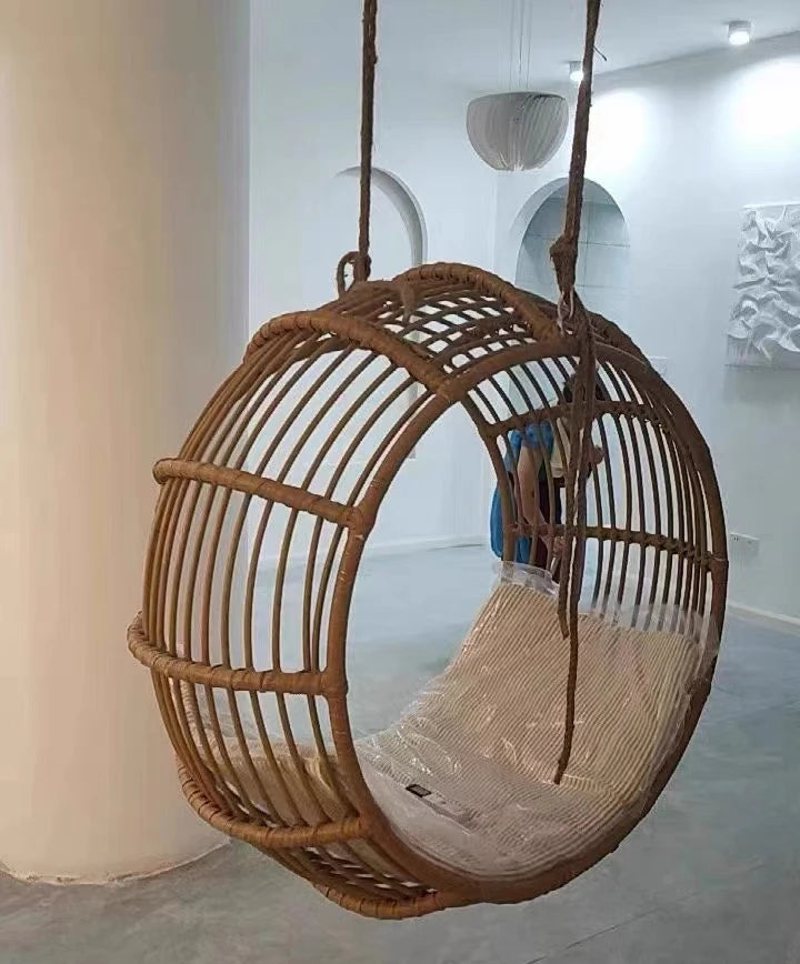 Interior and exterior swings for household balcony hammock outdoor imitation rattan chair round cradle chair hanging chair