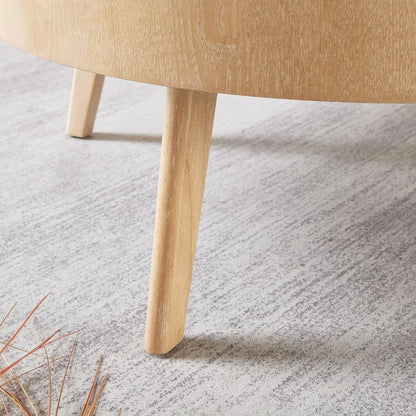 2-Piece Solid Wood Coffee Table Set, Rustic Round Farmhouse End Tables for Living Room, 31x31x16 in, Light Brown