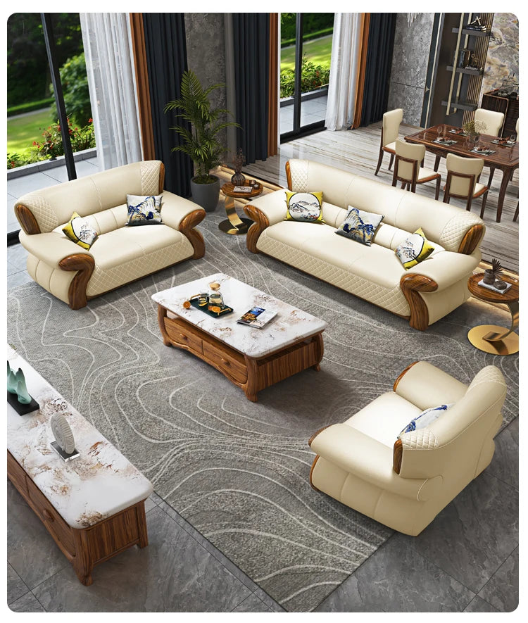 Aesthetic Nordic Living Room Sofas Pouf Leather Minimalist Modern Living Room Sofas Lounge Koltuk Takımı Postmodern Furniture