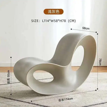 Nordic Designer Rocking Chair Creative Home Lounge Chair Villa Living Room Balcony Bedroom Lazy Lounge Area Sofa Bed N p