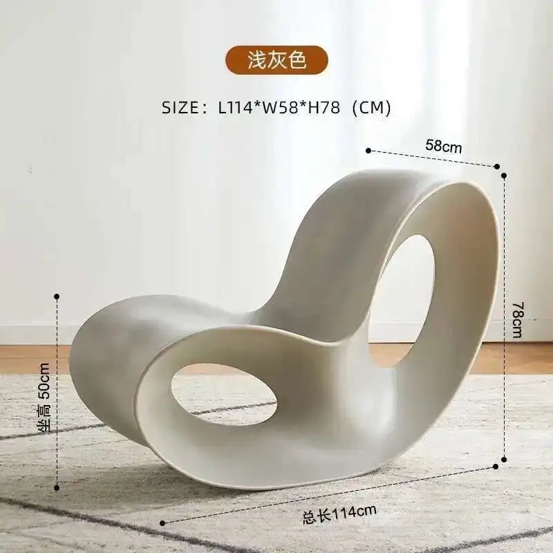 Nordic Designer Rocking Chair Creative Home Lounge Chair Villa Living Room Balcony Bedroom Lazy Lounge Area Sofa Bed N p