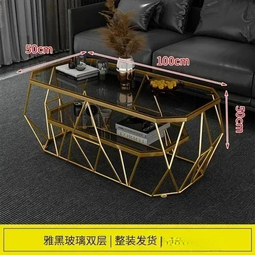 Postmodern Luxury Glass Coffee Tables Nordic Patio Center Entrance Floor Coffee Tables Smart Elegant Home Furniture