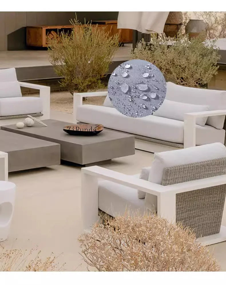 Aluminum alloy outdoor sofa open-air balcony villa courtyard coffee table combination furniture