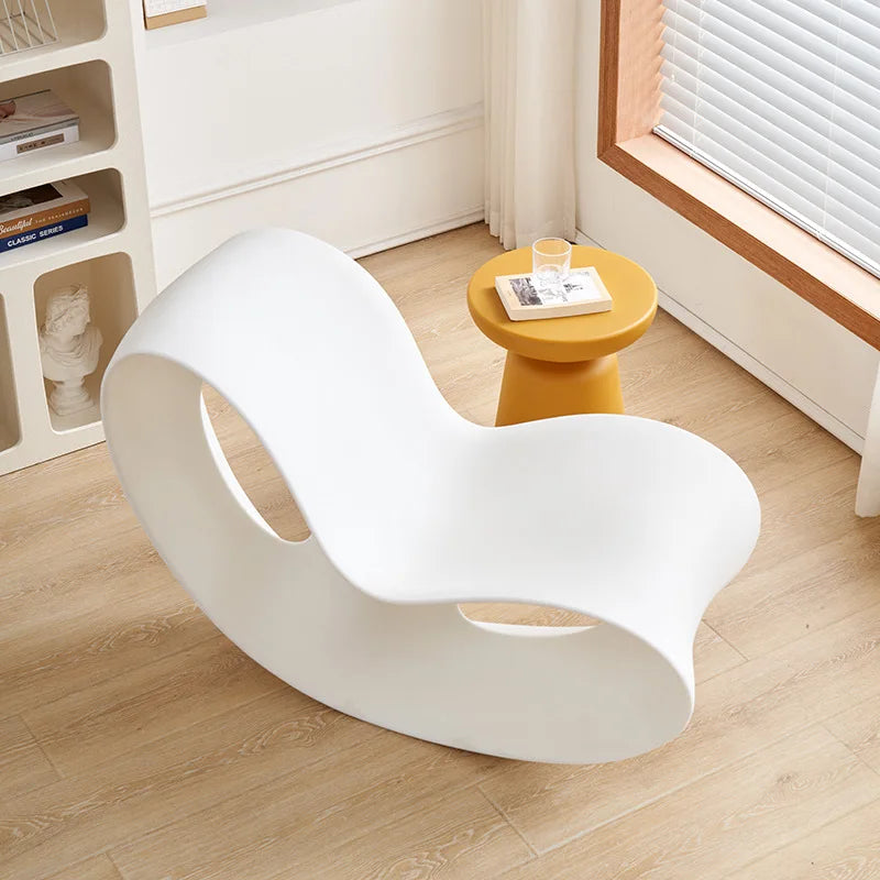 Creative butterfly shaped living room rocking chair, home leisure single lazy chair, modern simple plastic lounge chair GN772LA