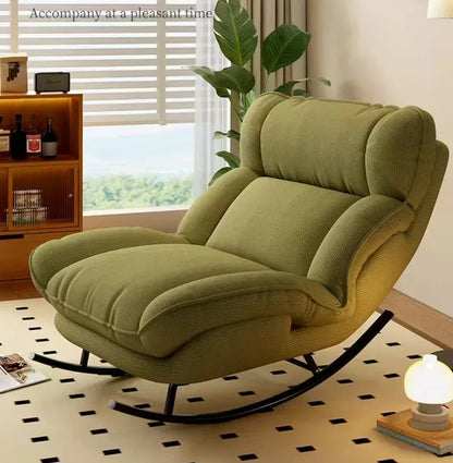 Adjustable Lazy Sofa Bed with Reclining Function for Living Room Comfortable Lazy Sofa Bed Rocking Chair for Sleeping Couch