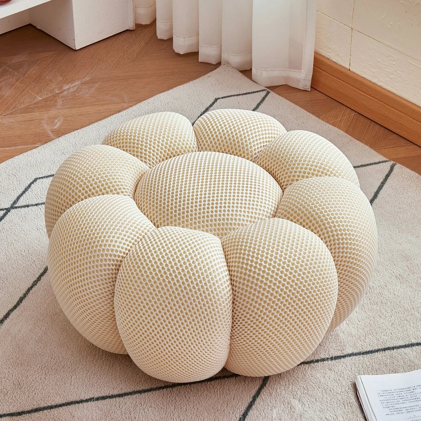 Modern Pumpkin Chair Luxury Bubble Sofa Single Lounge Seat Lazy Recliner for Bedroom Balcony Living Room Aesthetic Accent