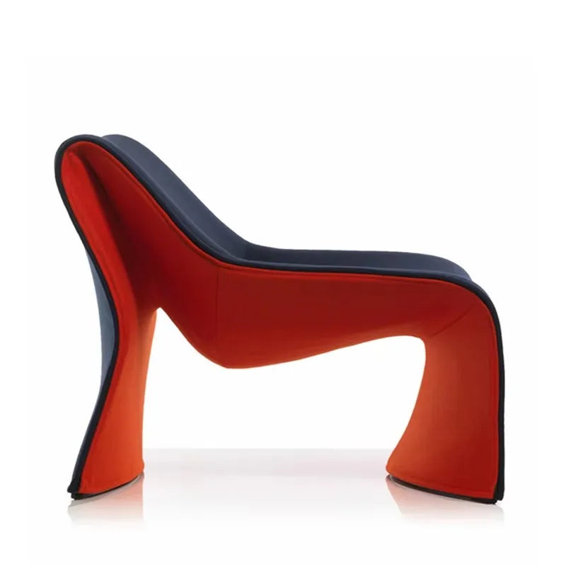 Modern Living Room Furniture Single Unique Shape Sponge Velvet Sofa Chair Fabric Sofa Leisure Accent Chair